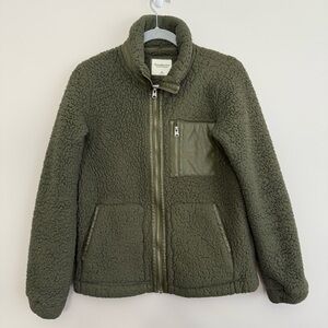 Abercrombie & Fitch Sherpa Jacket in Forest Green Women’s XS
